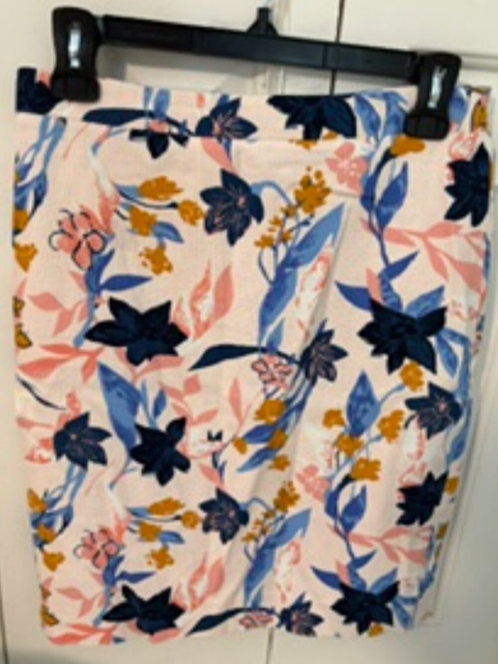 J Crew Cotton Floral Tropical Print Basket Weave Pencil Skirt Size 2